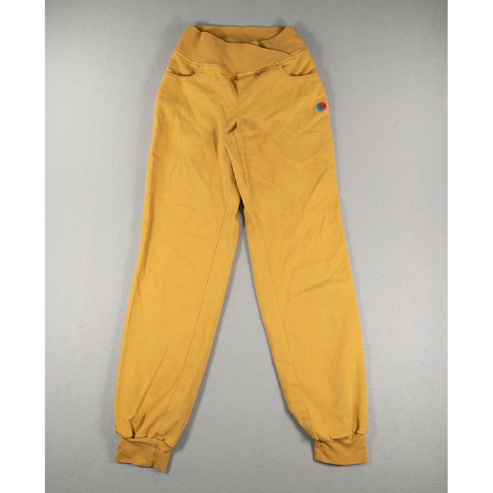 E9 Olivia Climbing Pants Stretch Cotton Lyocell Tapered Joggers Yellow Small